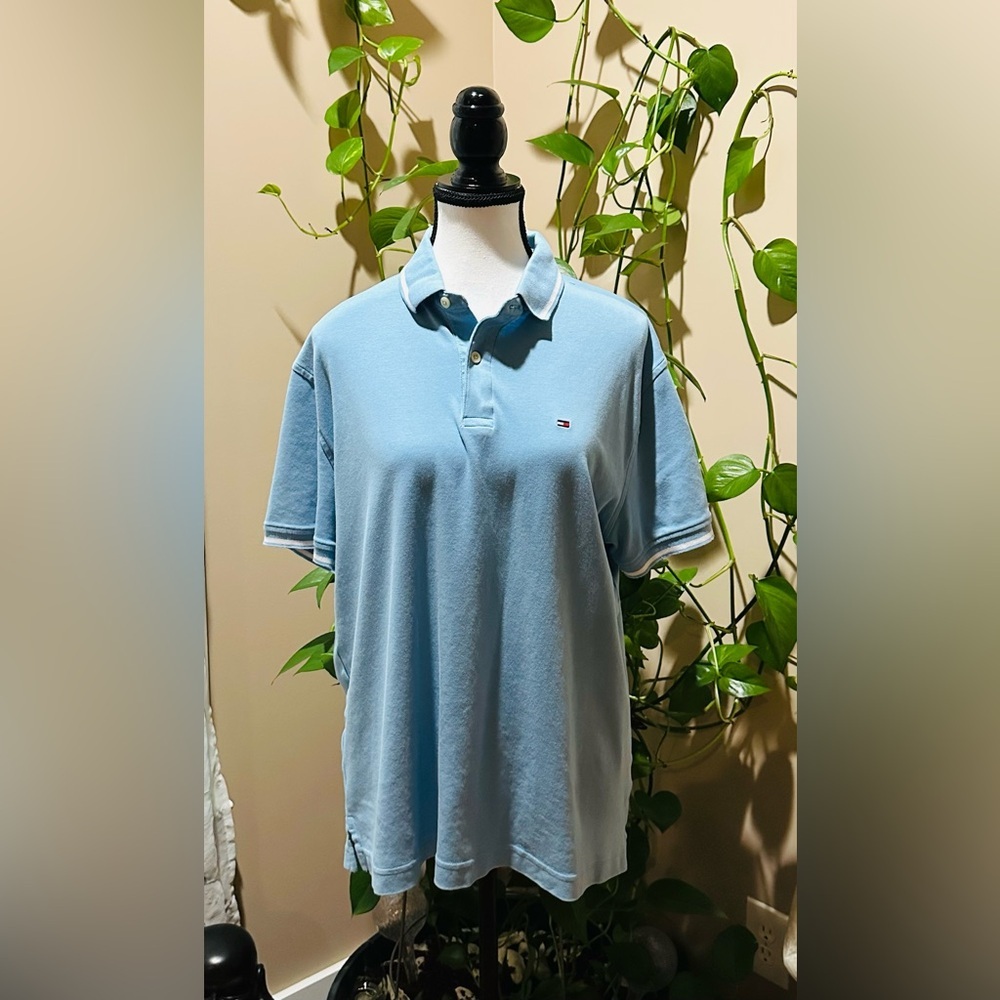 Tommy Hilfiger Light Blue Men’s Polo 👕Large